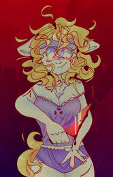 Half body of Elvira (my character)