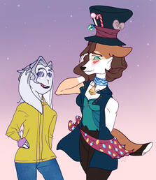 Me with one of my characters Corey
